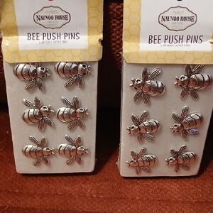 Silver Bee Push Pins